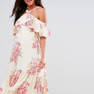 NWT ASOS Floral Off Shoulder Maternity Dress 8